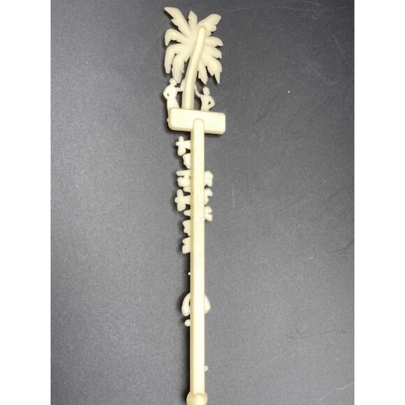 Six VTG Playboy Swizzle Sticks One Tahitian Bar Castaways Stick MCM Bar - Picture 4 of 7